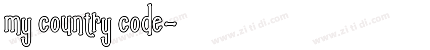 my country code字体转换